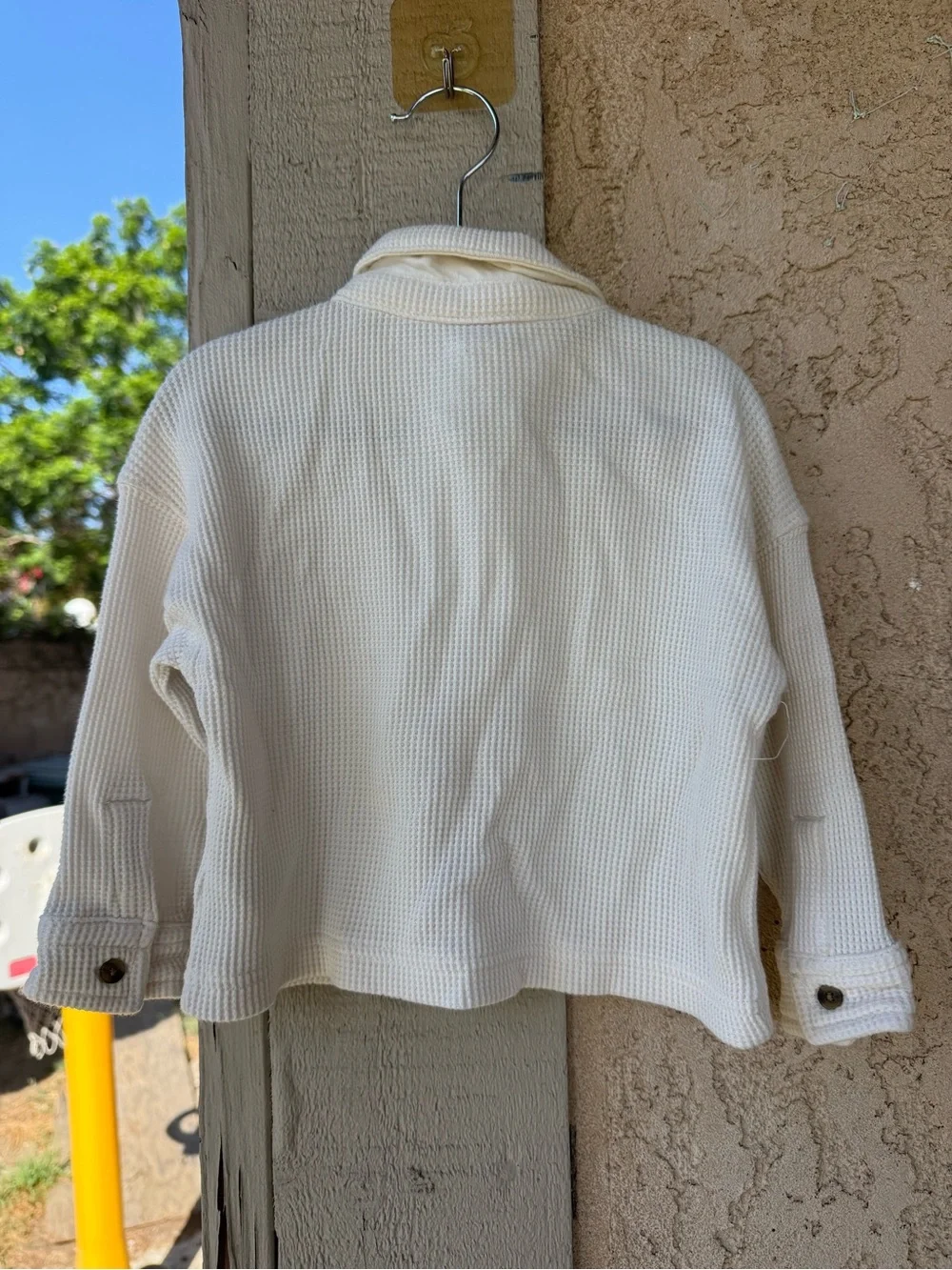 OshKosh B'gosh Cream Waffle Knit Button-Down Shirt